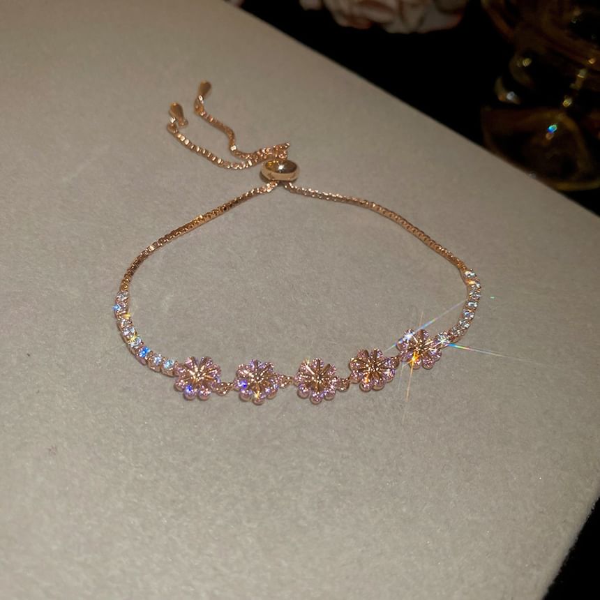 Rhinestone Alloy Bracelet (Various Designs)