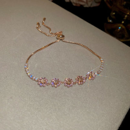 Rhinestone Alloy Bracelet (Various Designs)