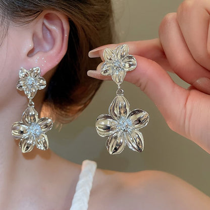 Pendant Drop Necklace Alloy Floral / Earring