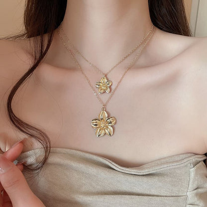 Pendant Drop Necklace Alloy Floral / Earring