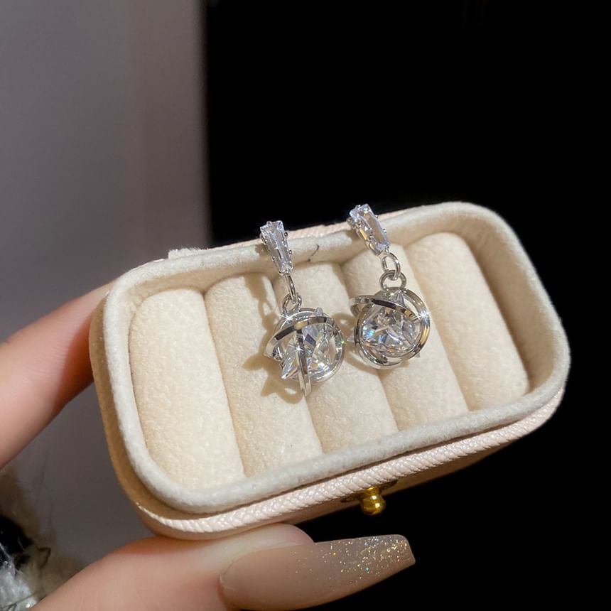 Alloy Drop Rhinestone Earring