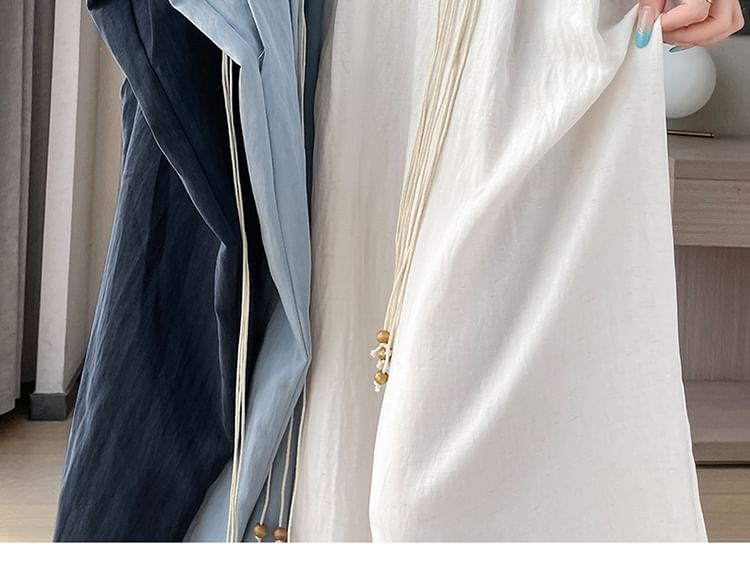 High Waist Plain Wide Leg Pants (Various Designs)