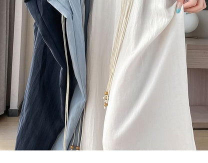 High Waist Plain Wide Leg Pants (Various Designs)