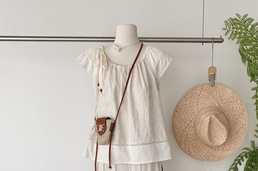 Set: Short-Sleeve Plain Top + High Rise Maxi A-Line Skirt