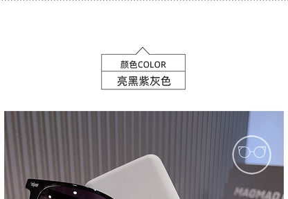 Half Frame Sunglasses / Polarized Sunglasses / Fabric Pouch / Case / Cleaning Cloth / Set (Various Designs)