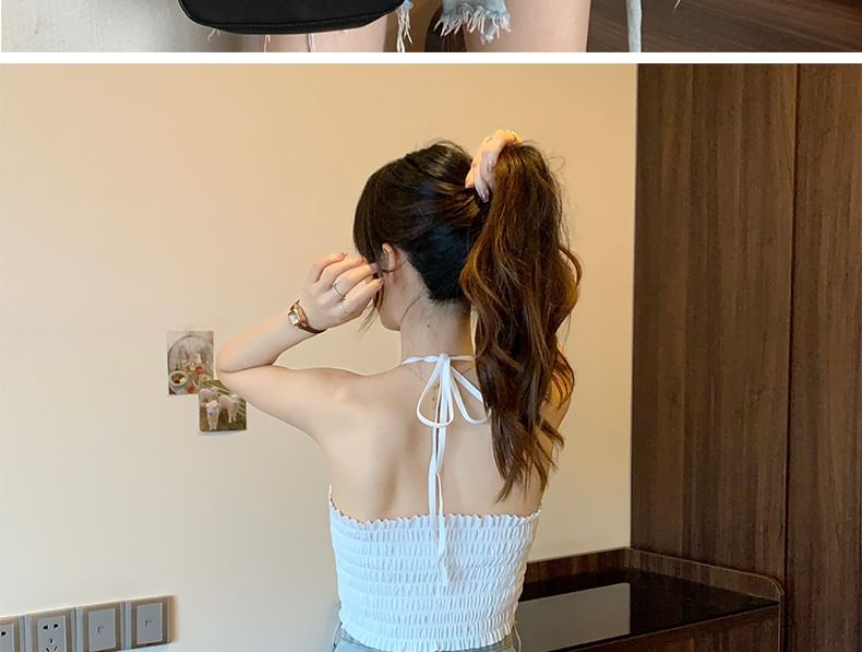 V-Neck Lace Crop Camisole Top