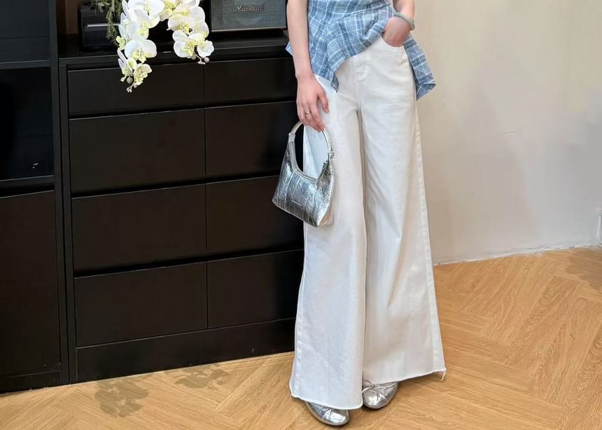 Sleeveless Asymmetrical Plaid Top