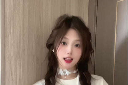 Short-Sleeve Crewneck Star Print T-Shirt