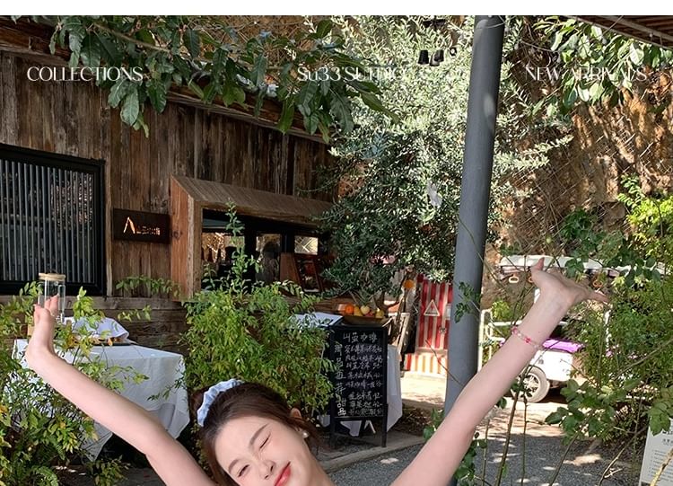 Lace Trim Plain Crop Camisole Top