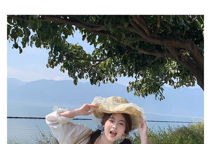 Lace Trim Plain Crop Camisole Top