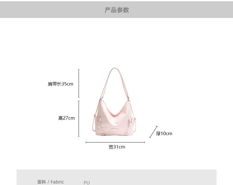 Bow Star Buckled Faux Leather Crossbody Bag