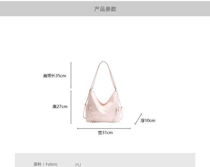 Bow Star Buckled Faux Leather Crossbody Bag