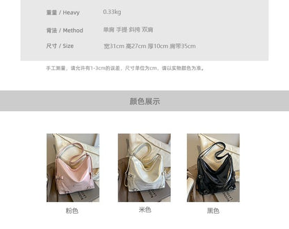 Bow Star Buckled Faux Leather Crossbody Bag