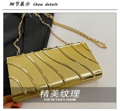 Chain Strap Textured Crossbody Bag