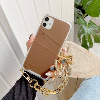 Mirrored Phone Case with Chain Strap