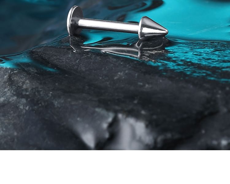 Studded Alloy Barbell Earring