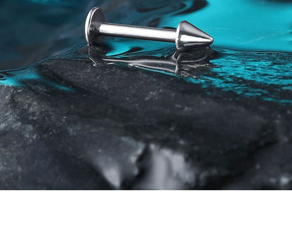 Studded Alloy Barbell Earring