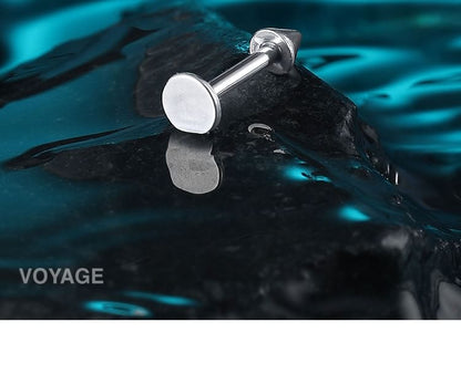 Studded Alloy Barbell Earring