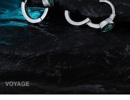 Rhinestone Huggie Earring Set - Alloy
