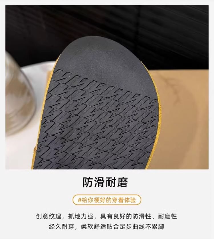 Hidden Wedge Floral Accent Genuine Leather Mary Jane Mules