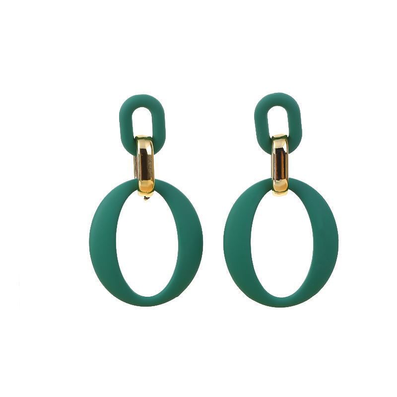 Hoop Acrylic Alloy Dangle Earring
