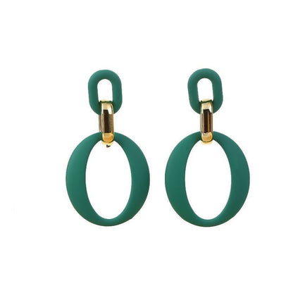 Hoop Acrylic Alloy Dangle Earring