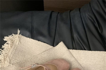 Criss Cross Hidden Wedge Mary Jane Shoes