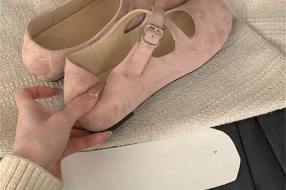 Criss Cross Hidden Wedge Mary Jane Shoes