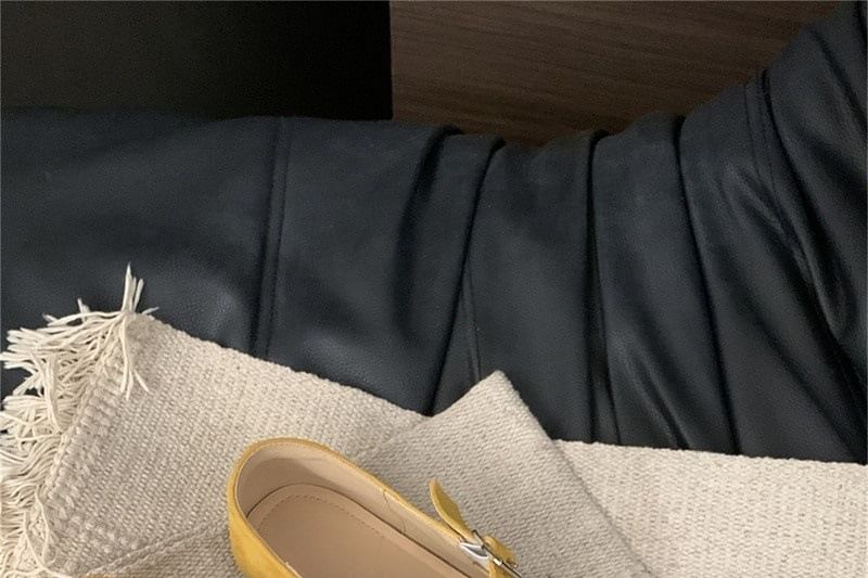 Criss Cross Hidden Wedge Mary Jane Shoes