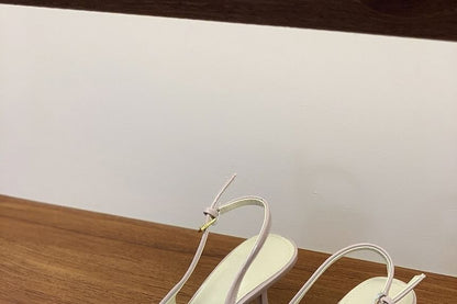 Pointed Toe Bow Slingback Kitten Heel Pumps