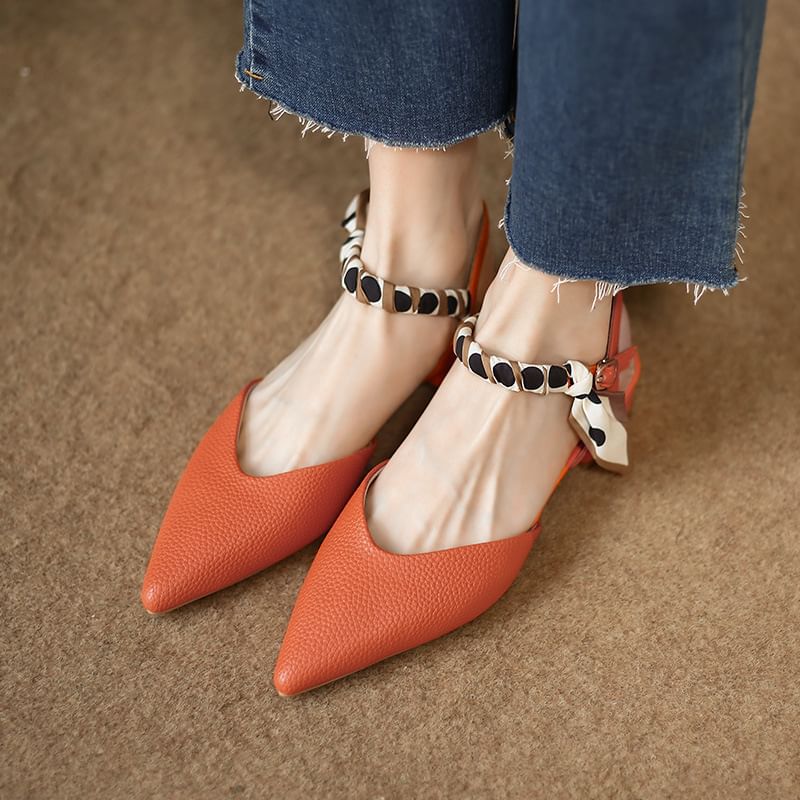 Pointed Toe D'Orsay Buckle Sandals