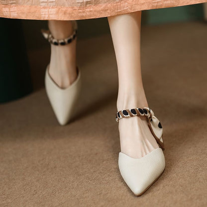 Pointed Toe D'Orsay Buckle Sandals