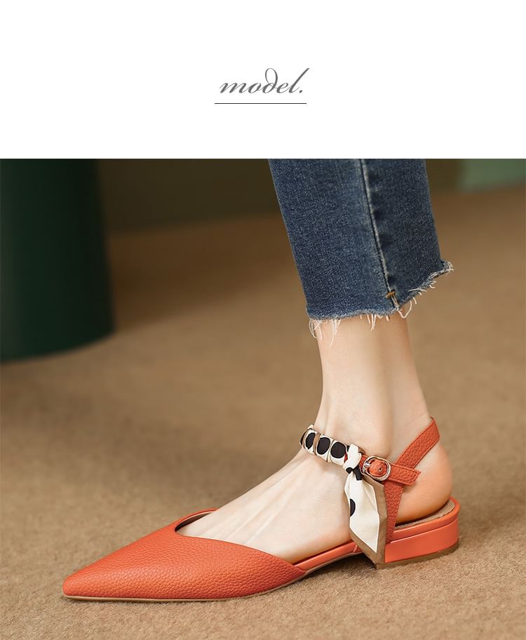 Pointed Toe D'Orsay Buckle Sandals