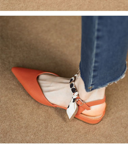 Pointed Toe D'Orsay Buckle Sandals