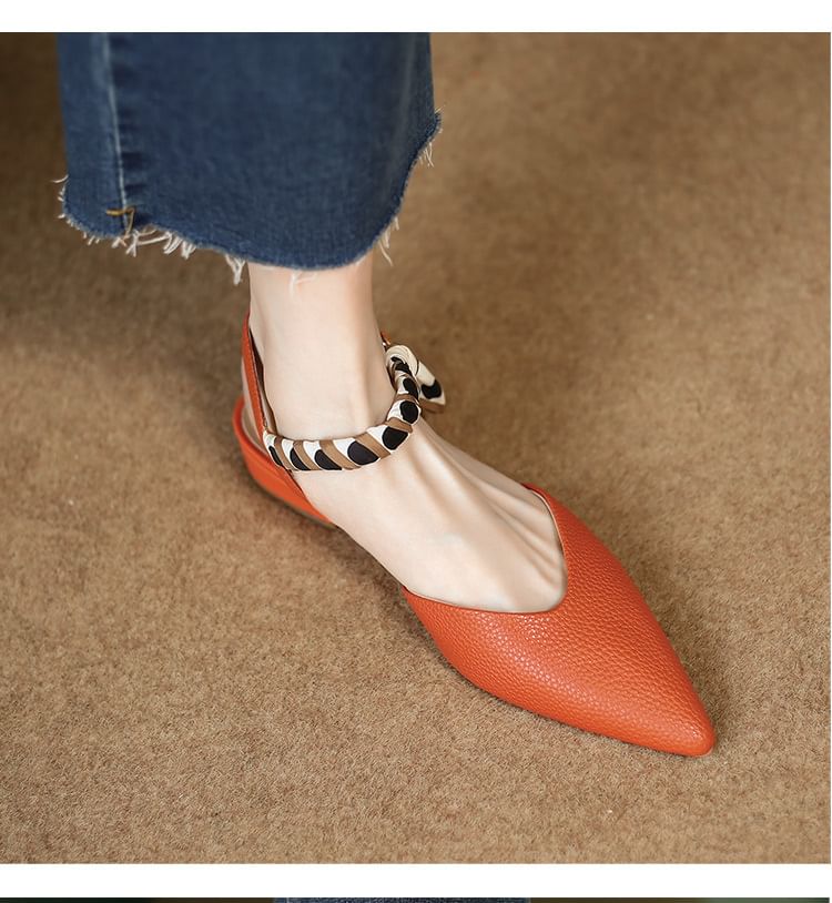 Pointed Toe D'Orsay Buckle Sandals