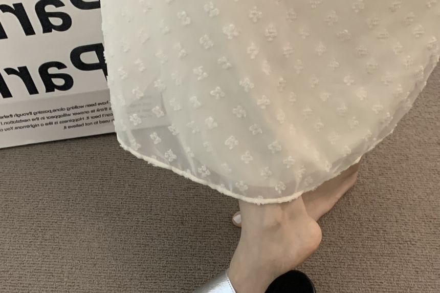 Faux Leather Slide Thong Sandals