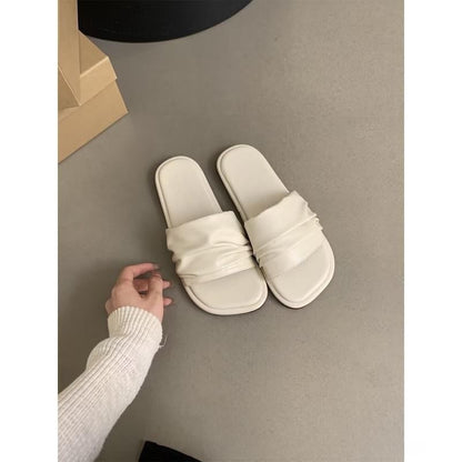 Ruched Slide Sandals