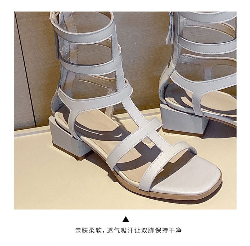 Block Heel Gladiator Sandals