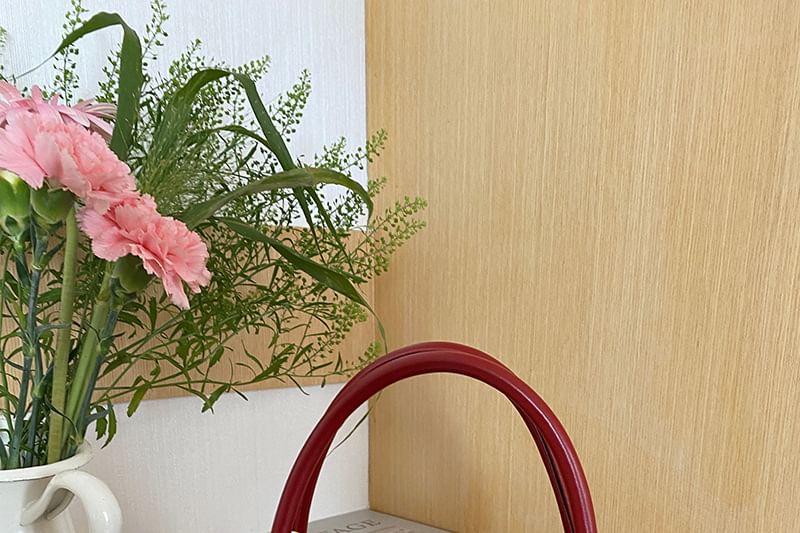 Top Handle Faux Leather Flap Crossbody Bag