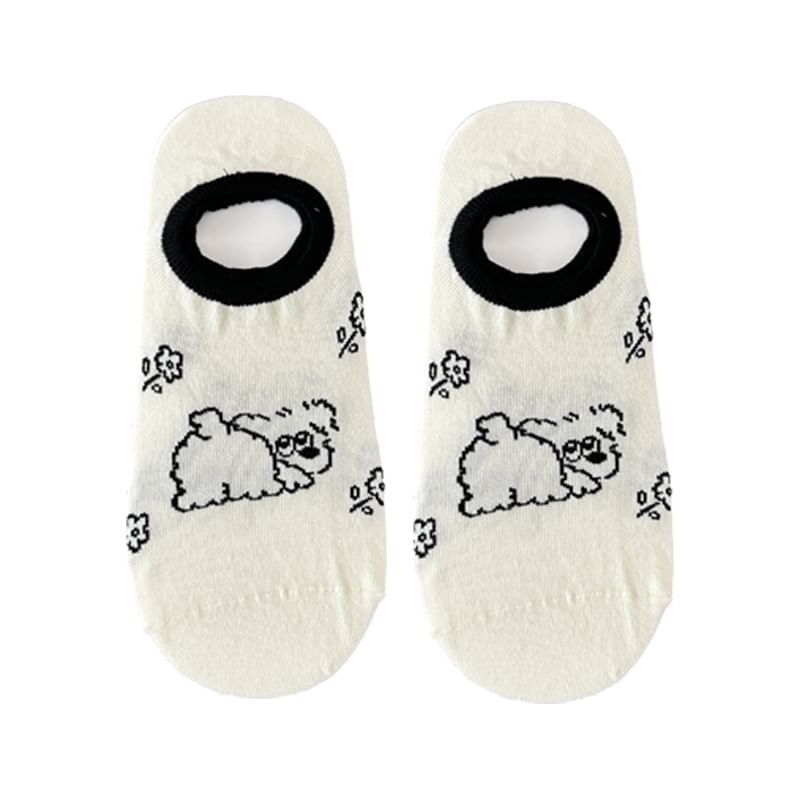 Set Cut Socks Jacquard Low Cartoon