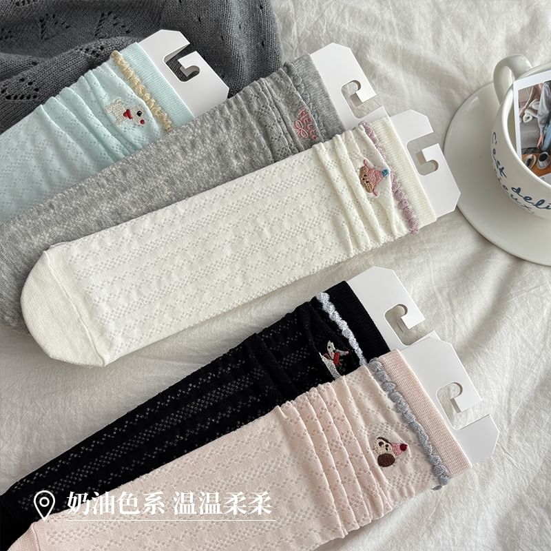 Crew Set Embroidered Socks