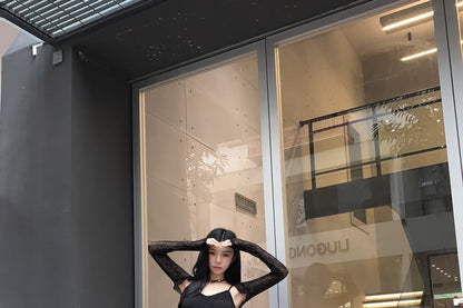 Camisole Top and Grommet Pleated Skirt Set