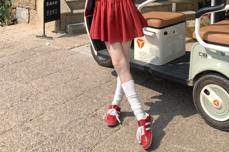 Sleeveless Round Neck Plain Button Mini A-Line Dress