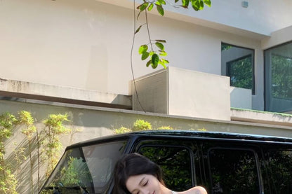 Halter Plain Bow Crop Slim Fit Top / Elastic Waist Tiered Mini A-Line Skirt