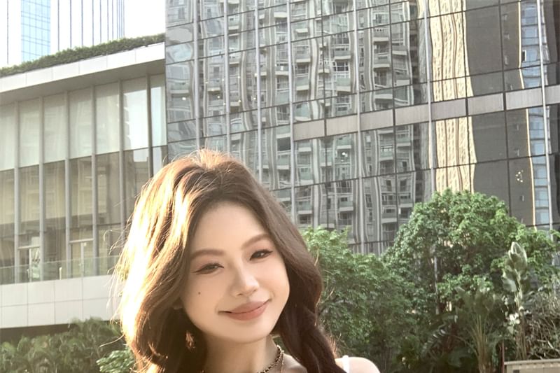 Cartoon Print Lace-Up Slim Fit Camisole Top