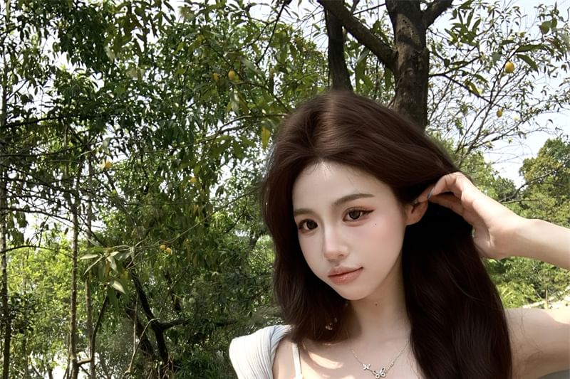 Plain Lace Panel Corset Top / Cardigan