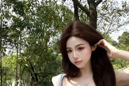 Plain Lace Panel Corset Top / Cardigan