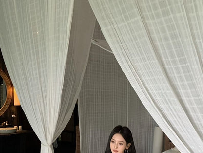 Set: Sleeveless Scoop Neck Plain Asymmetrical Mini Bodycon Dress + Slim Fit Tank Top