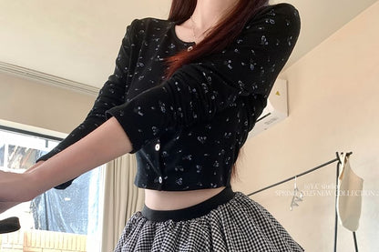 High Rise Bubble Hem Mini A-Line Skirt