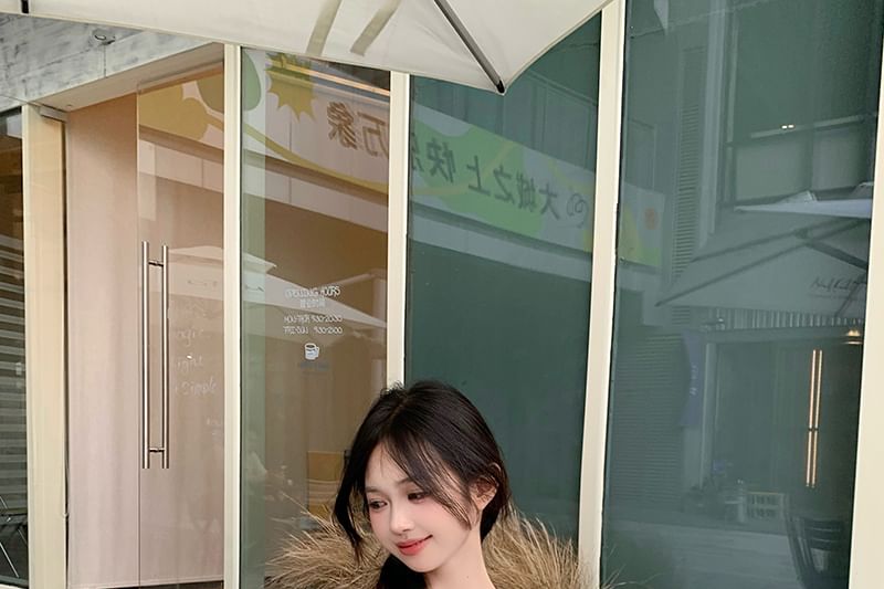 Cap-Sleeve Off-Shoulder Pintuck Lace Panel Slim Fit Blouse